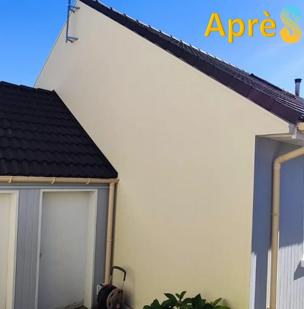 Après travaux : pignon isolé par l'extérieur